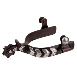 Men's Show Spurs with German Silver Chevron Trim