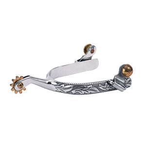 Ladies' Roping Spurs with Engraved Band