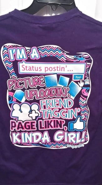 Girlie Girl Youth "Status Postin" T-Shirt