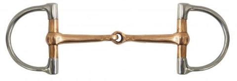 Showman ® 5" Copper Snaffle D Ring Bit