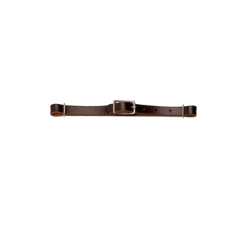 Straight Bridle Leather Curb Strap, Rich Brown