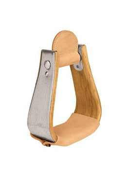 Wooden Stirrups with Leather Treads, Overshoe Visalia