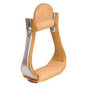 Wooden Stirrups with Leather Treads, Cutter