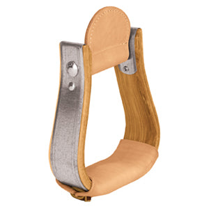 Wooden Stirrups with Leather Treads, Visalia