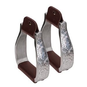 Aluminum Stirrups with Engraved Band, Visalia