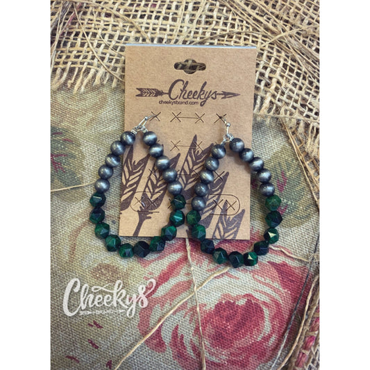 Pine Forrest Navajo Bead Earrings by Cheekys