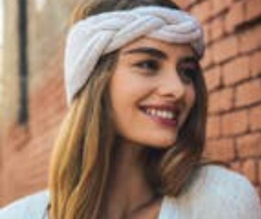 Braid Front Knit Crochet Headband