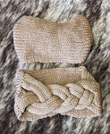 Braid Front Knit Crochet Headband