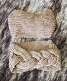 Braid Front Knit Crochet Headband