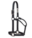 Original Non-Adjustable Nylon Halter with Chrome Plated Hardware by Weaver - Average