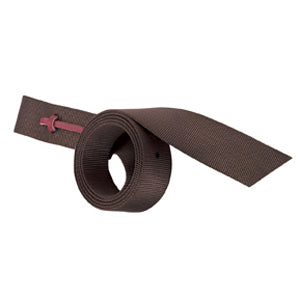 Nylon Latigo with Holes, Brown, 1-3/4" x 70"