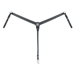 Back in Black Tapered Ring-in-Center Breast Collar