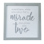 God Gives You Two Plaque