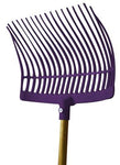 Showman™ 18-Tine Durable Plastic Stall Fork with Rounded Basket