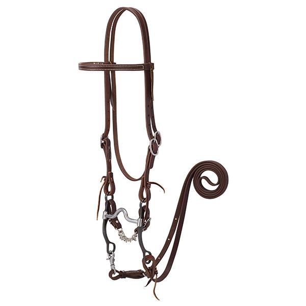 Weaver Working Tack Bridle with Medium Port Mouth Bit
