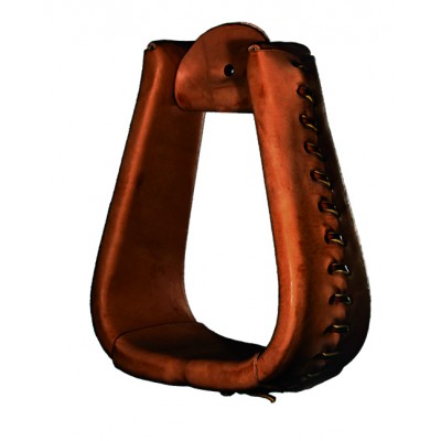 Oversized Leather Laced Roper Stirrups by Circle Y