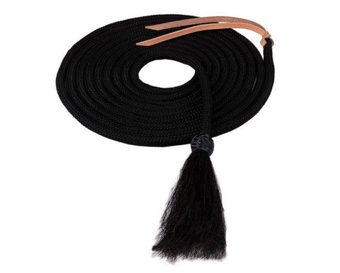 Nylon Mecate with Horsehair Tassel - Black