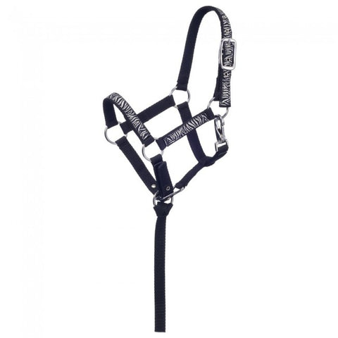 Nylon Zebra Print Miniature Halter 50-780
