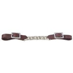 Harness Leather Curb with Flat Chain