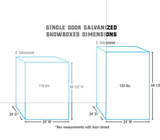 Single Door Galvanized Showbox, 4'  by Weaver