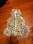Mud Pie Faux Leopard Fur Vest - Light Color