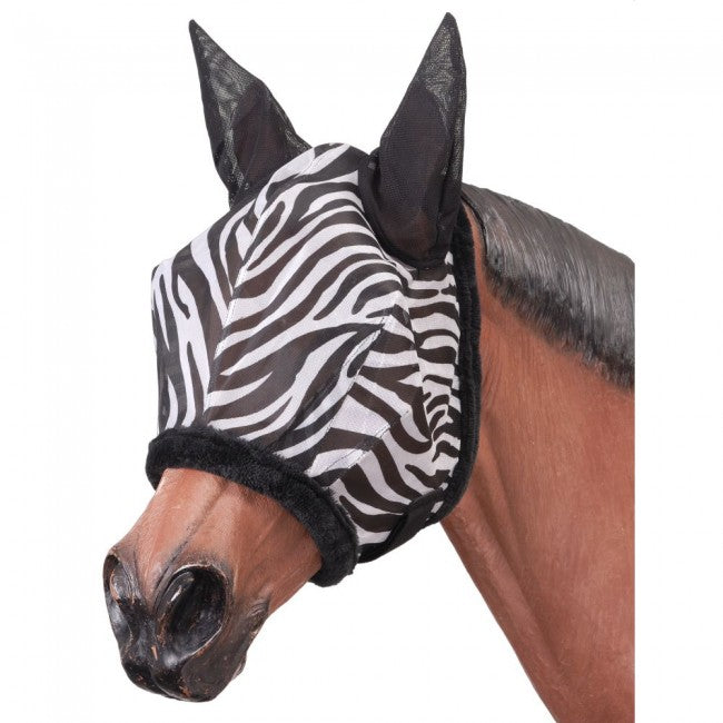 Tough-1 Zebra Fly Mask with Ears - 85-7600H