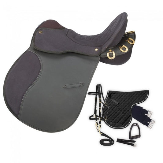 Eclipse by Tough 1 Pro Am Trail Saddle without Horn 6 Piece Package