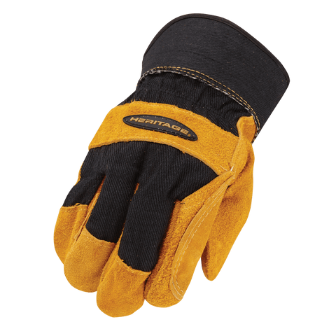 Fence Work Glove Black/Tan by Heritage