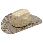 Twister 2-Cord Band Twisted Weave Hat, Ivory, Tan & Chocolate