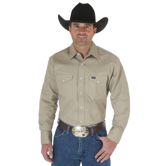 Wrangler Men's Authentic Cowboy Cut® Work Shirt - MS70319 – Lazy B ...