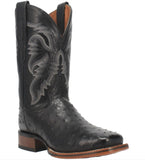 Mens Black Ostrich Dan Post Boot Alamosa