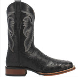 Mens Black Ostrich Dan Post Boot Alamosa