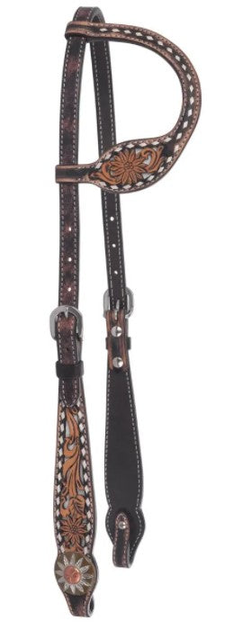 White Daisy Filigree One Ear Headstall
