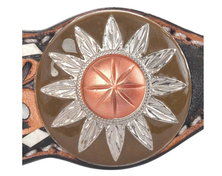 White Daisy Filigree One Ear Headstall