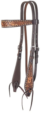 Dusty Floral Browband Headstall