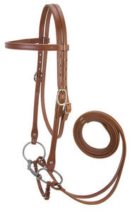Browband Bridle Double Cheek Buckles Chicago Screw Reins Snaffle Bit