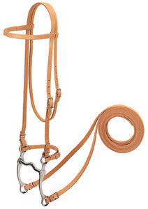 Harness Leather Browband Bridle with Single Cheek Buckle