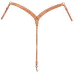 Harness Leather Contour Ring Center Breast Collar Nickel Plate