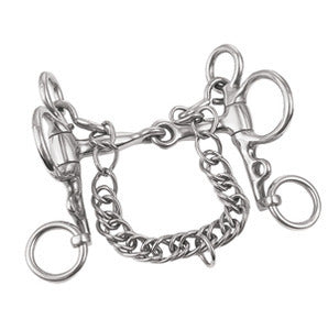 Weaver Miniature Pelham Bit with 3-1/2" Snaffle Mouth
