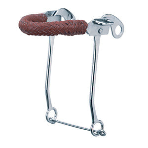 Weaver Hackamore Bit with Braided Leather Noseband