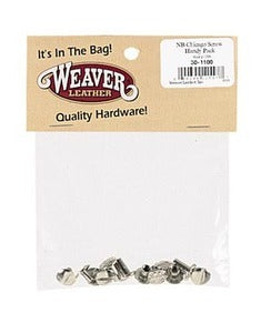 Weaver Nickel Brass Chicago Screw Handy Packs