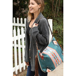 Aztec Western Tassel Crossbody Bag - Sapphire