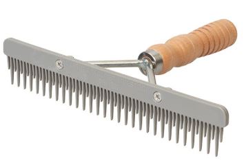 Fluffer Comb with Wood Handle and Replaceable Plastic Blade