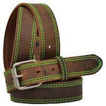 Boy's Western Brown Leather Belt by 3D - 1 1/4" Wide