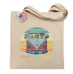 Canvas Tote Bag Peace Love and Goats