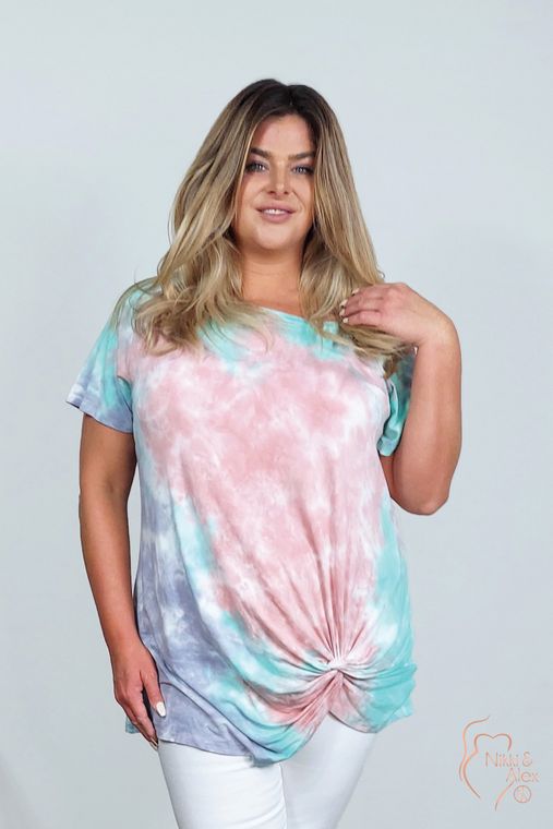 Ladies Plus Size Tie Dye Top