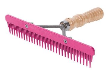 Fluffer Comb with Wood Handle and Replaceable Plastic Blade