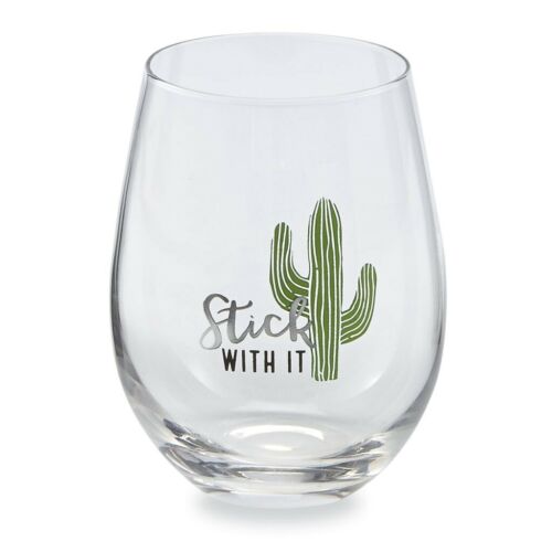 Stick With It Cactus Wine Glasses (Pair)