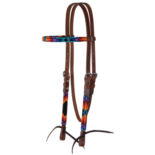 Vibrant Infintiy Wrap Browband Headstall by Circle Y