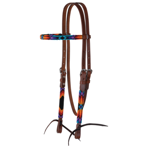 Vibrant Infintiy Wrap Browband Headstall by Circle Y